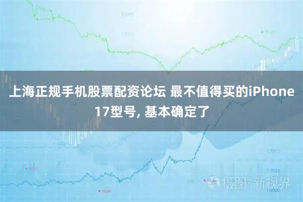 上海正规手机股票配资论坛 最不值得买的iPhone17型号, 基本确定了
